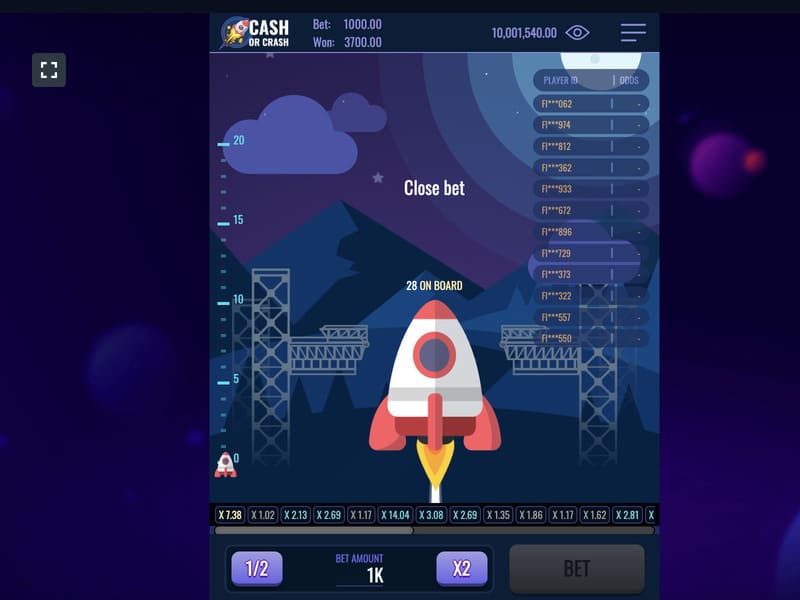 Играть бесплатно в демо-версию игры Cash or Crash Live