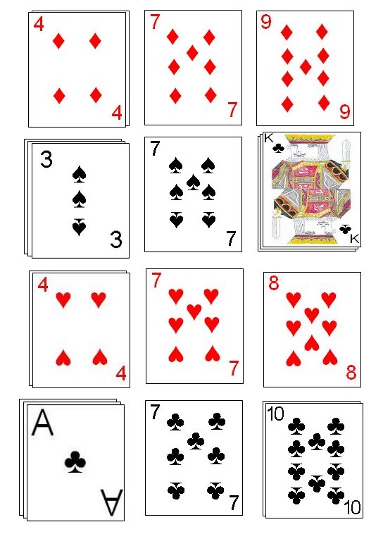 Layout of Fan Tan game in progress