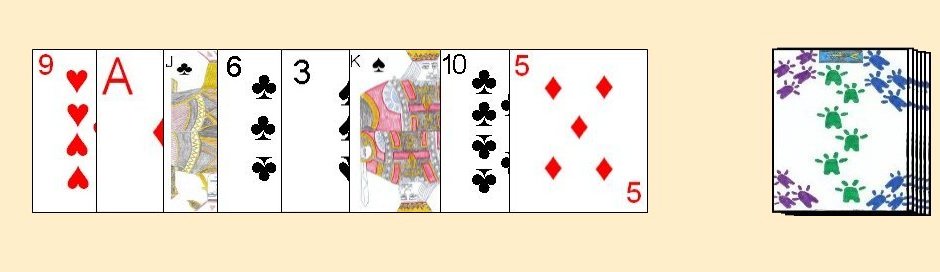 Example discard pile in 500 Rum Example discard pile in 500 Rum