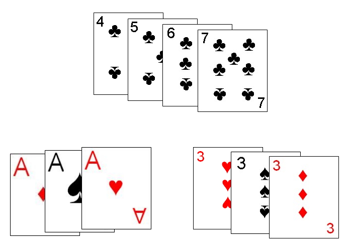Example meld types in Banakil Example meld types in Banakil