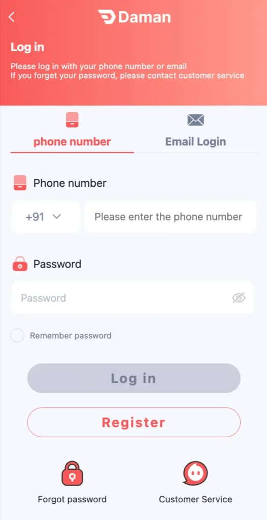 Daman Game Login