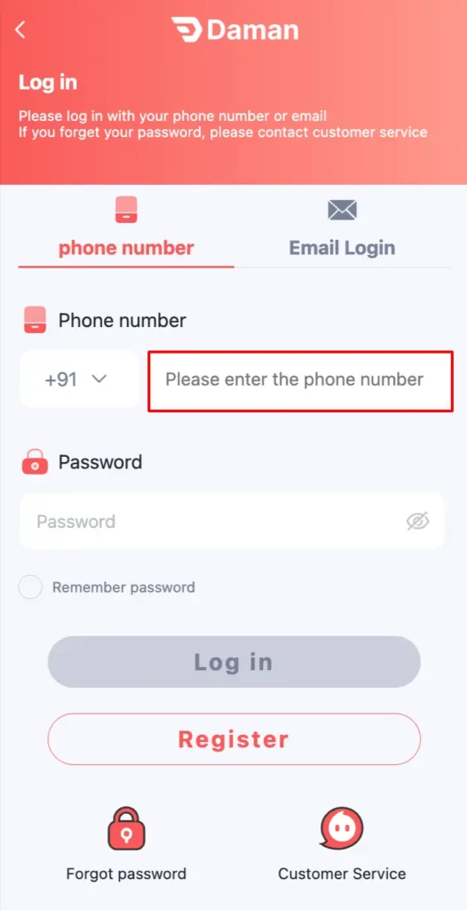 Daman game login