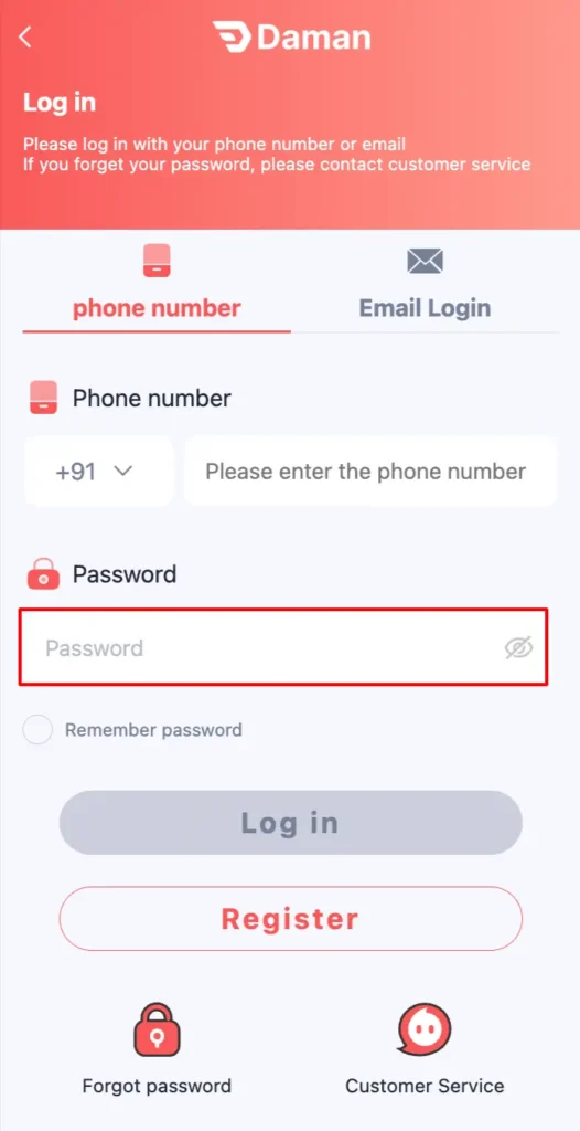 Daman game login