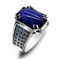 Bague Lapis Lazuli Argent Zircone
