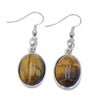 Boucles d’Oreilles Oeil de Tigre Pendantes Ovales
