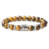 bracelet en oeil du tigre avec bouddha pour etre zen